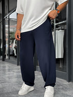 Navy Blue Piped Straight Leg Tracksuit BLA-721