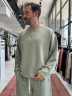 Green Corduroy Oversize Sweatshirt TW-7064