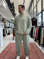 Green Corduroy Oversize Sweatshirt TW-7064