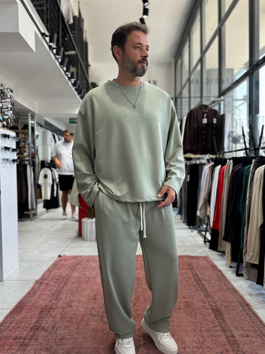 Green Corduroy Oversize Sweatshirt TW-7064