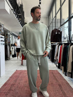 Green Corduroy Oversize Sweatshirt TW-7064