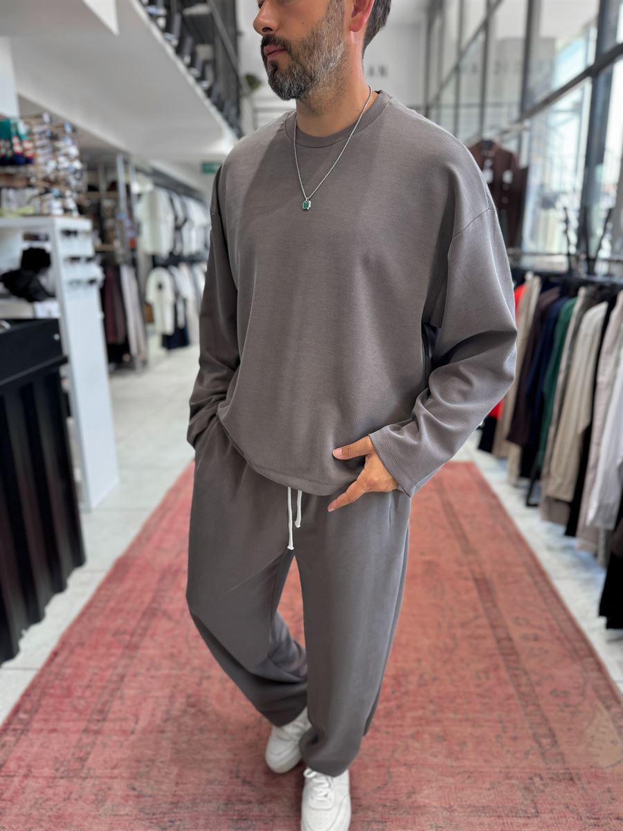 Brown Corduroy Oversize Sweatshirt TW-7064