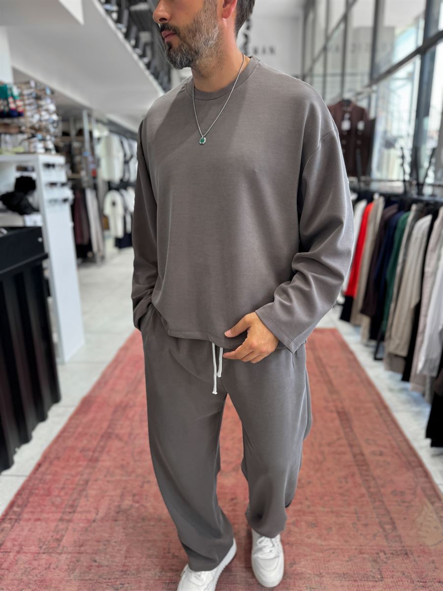 Brown Corduroy Oversize Sweatshirt TW-7064