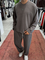 Brown Corduroy Oversize Sweatshirt TW-7064