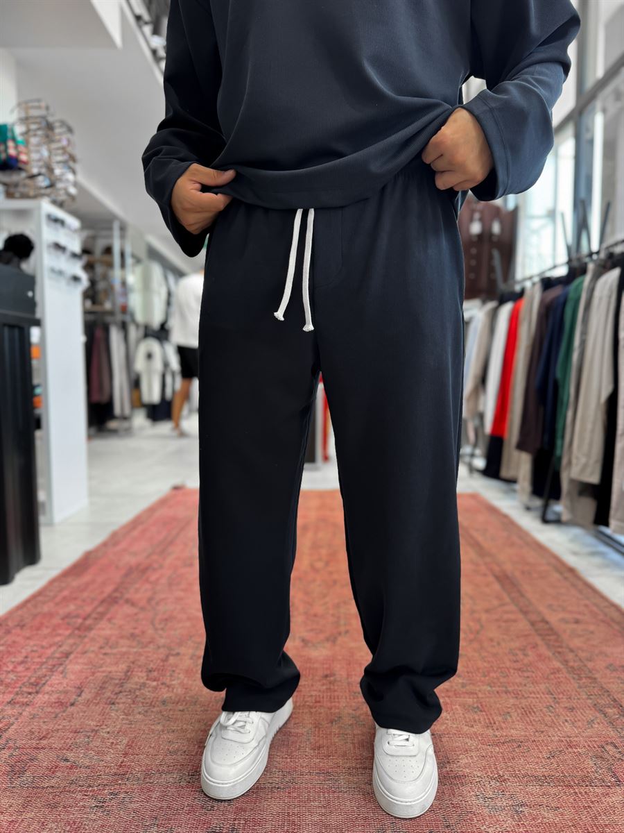Black Corduroy Baggy Pants TW-7065