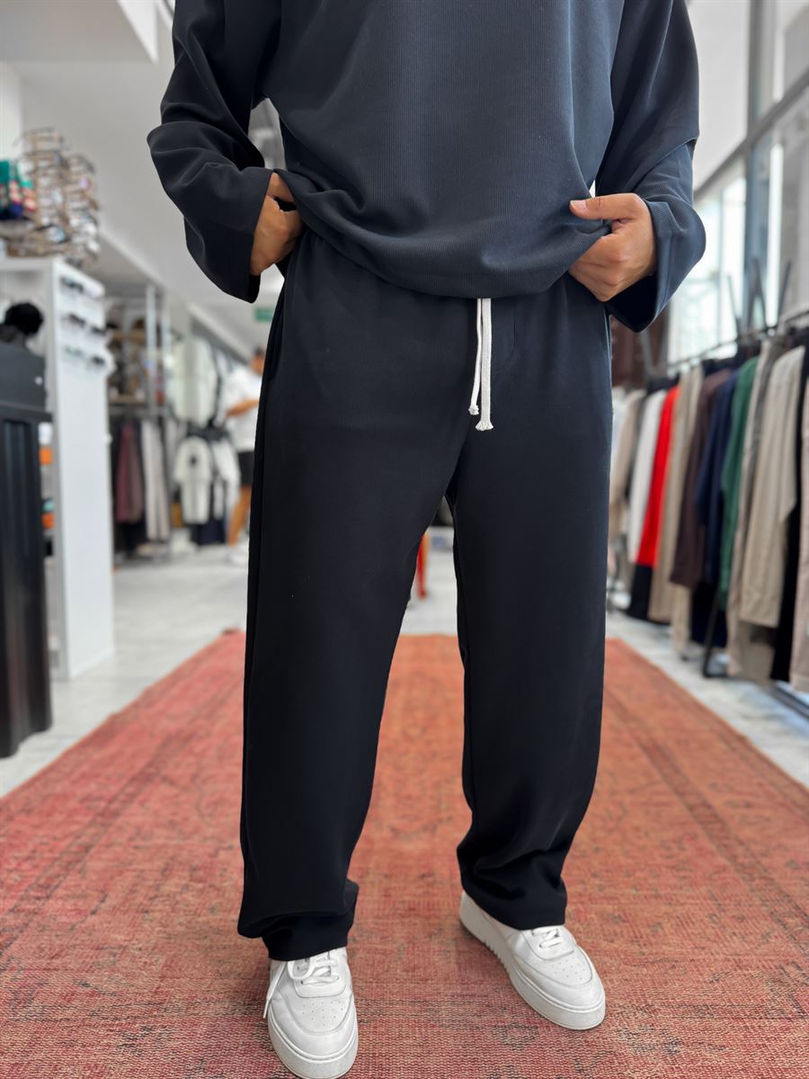 Black Corduroy Baggy Pants TW-7065