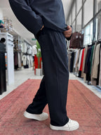 Black Corduroy Baggy Pants TW-7065