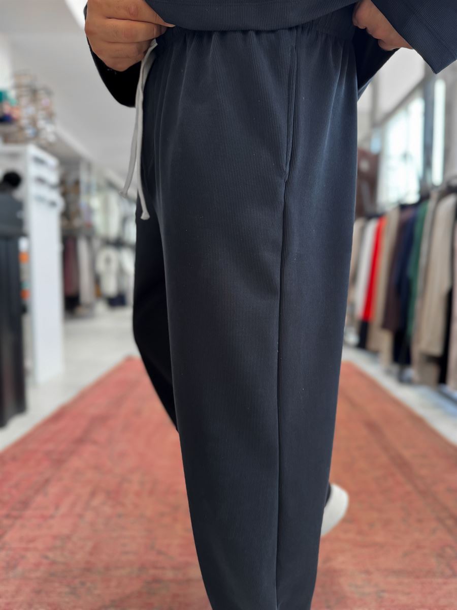 Black Corduroy Baggy Pants TW-7065