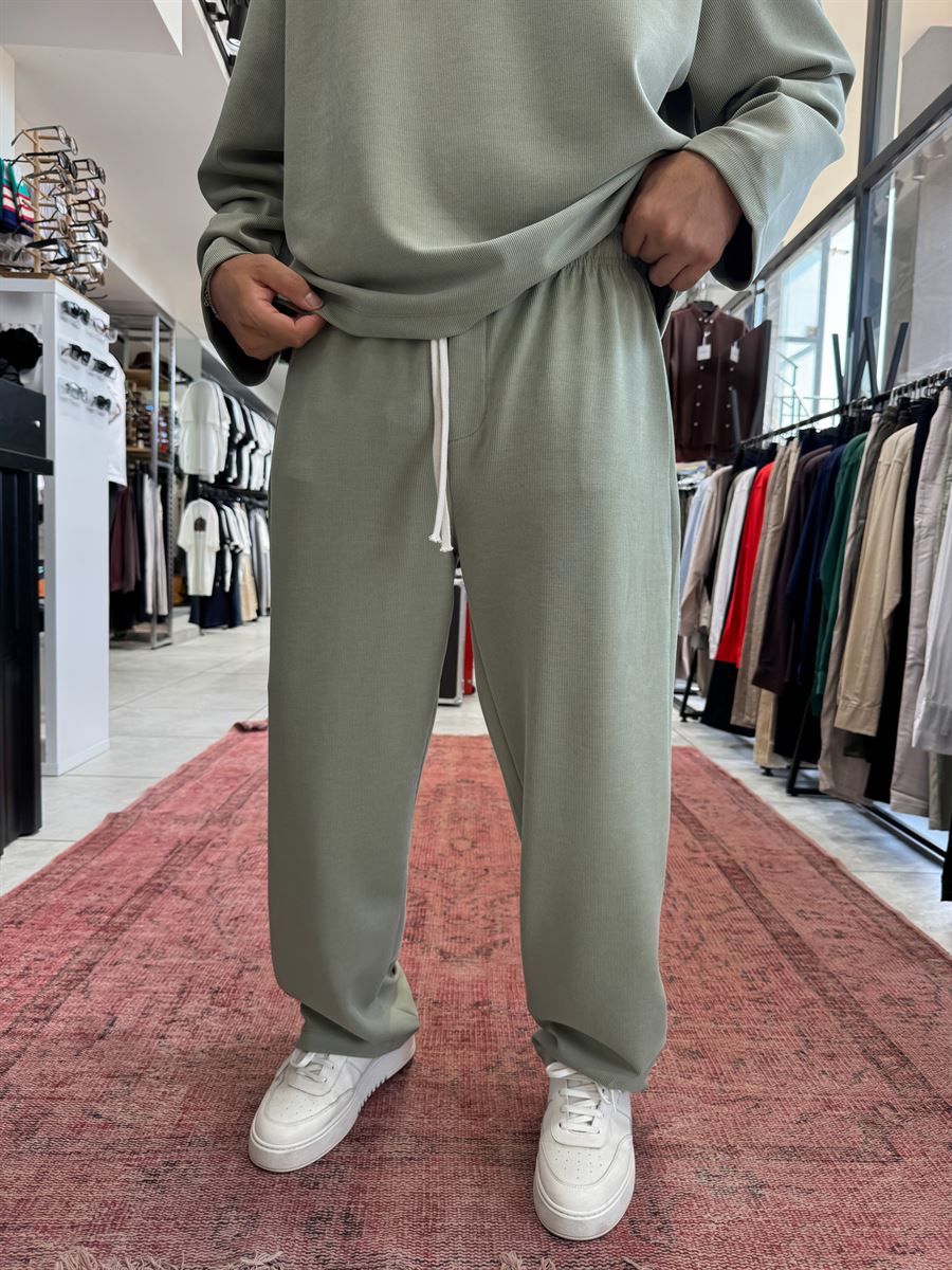 Green Corduroy Baggy Pants TW-7065