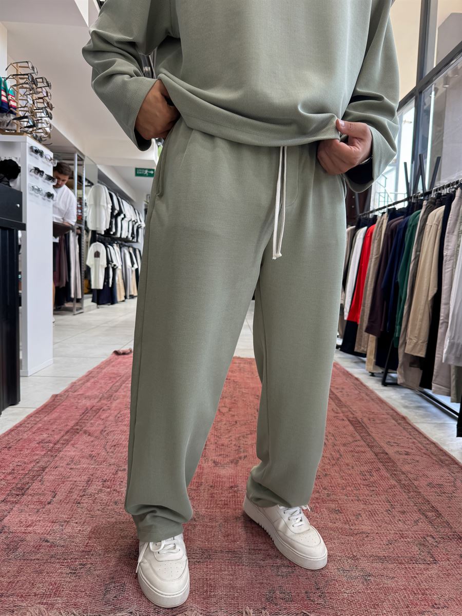 Green Corduroy Baggy Pants TW-7065