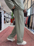 Green Corduroy Baggy Pants TW-7065