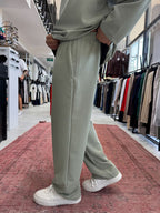 Green Corduroy Baggy Pants TW-7065
