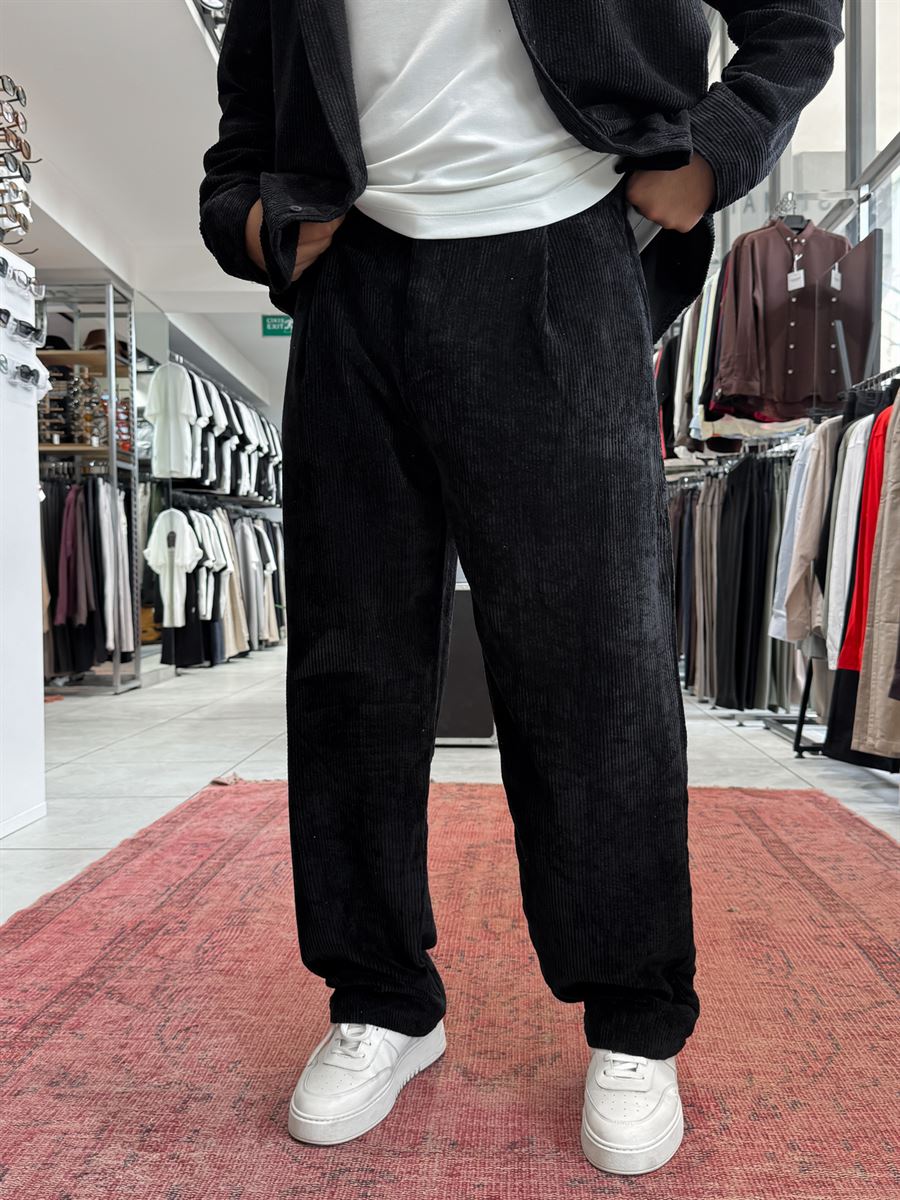 Black Velvet Baggy Pants TW-7004