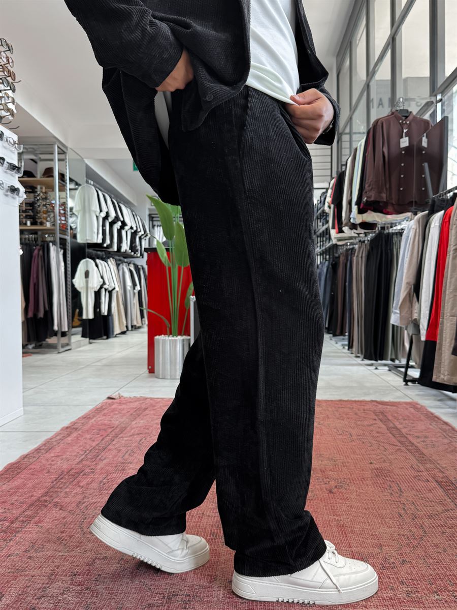 Black Velvet Baggy Pants TW-7004