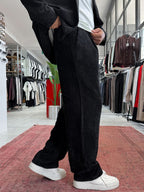 Black Velvet Baggy Pants TW-7004