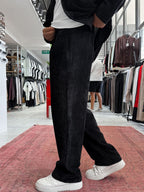 Black Velvet Baggy Pants TW-7004