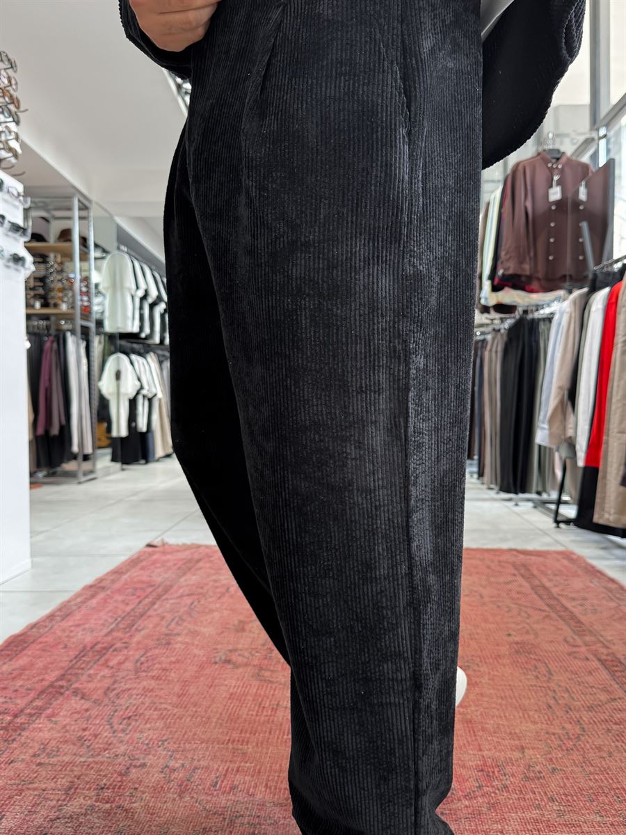 Black Velvet Baggy Pants TW-7004