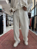Ecru Velvet Baggy Pants TW-7004