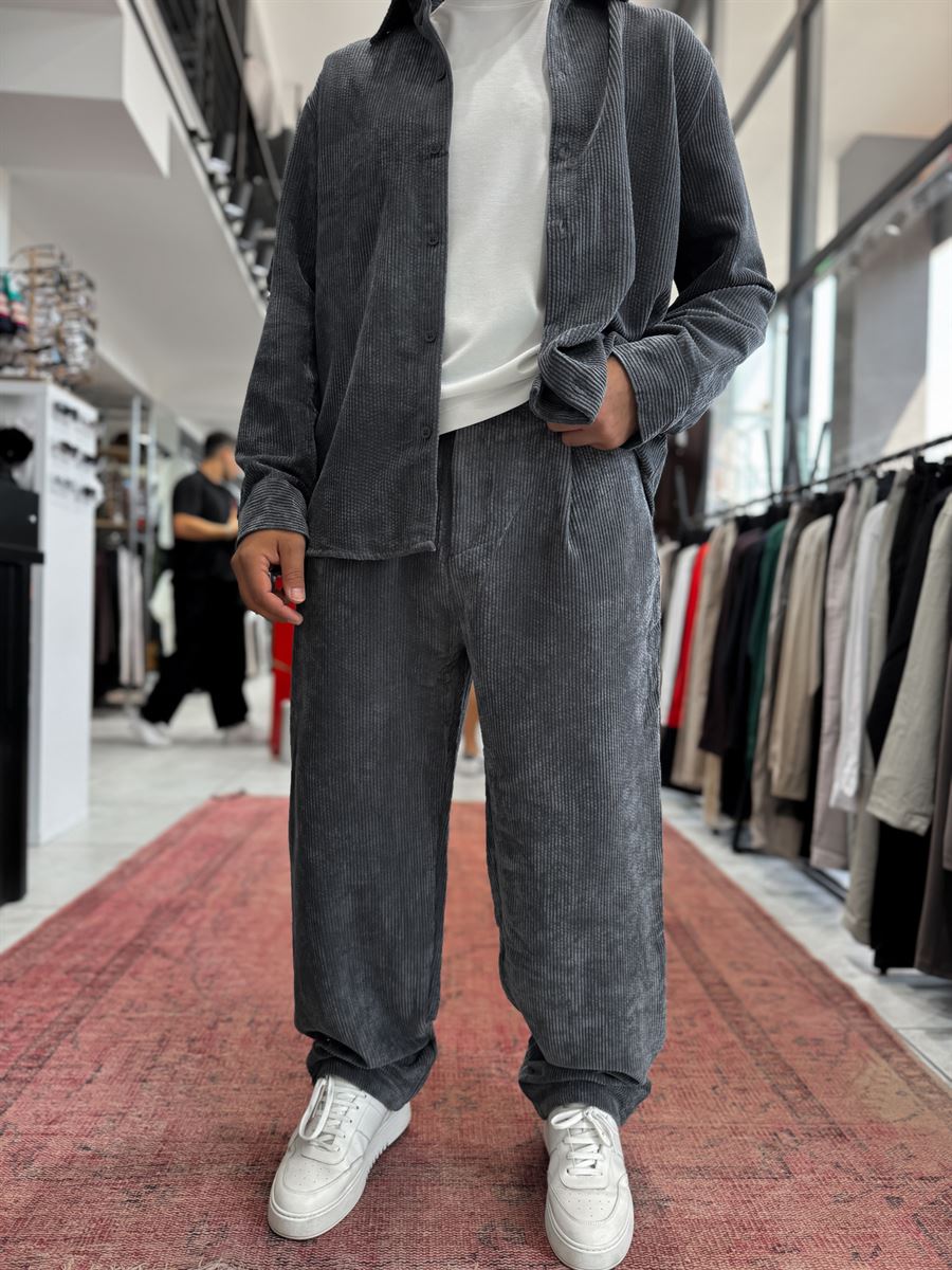 Smoked Velvet Baggy Pants TW-7004