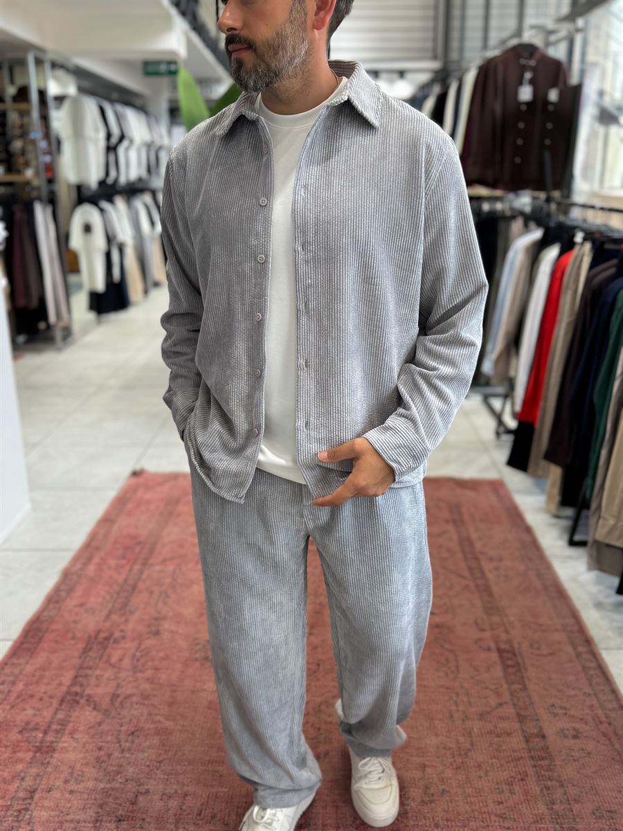 Gray Velvet Basic Shirt TW-7002