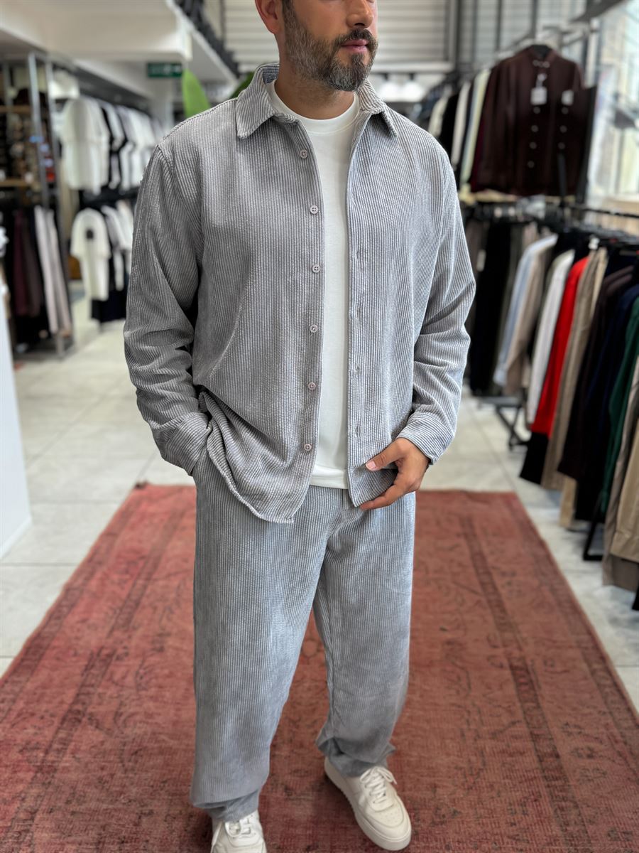 Gray Velvet Basic Shirt TW-7002