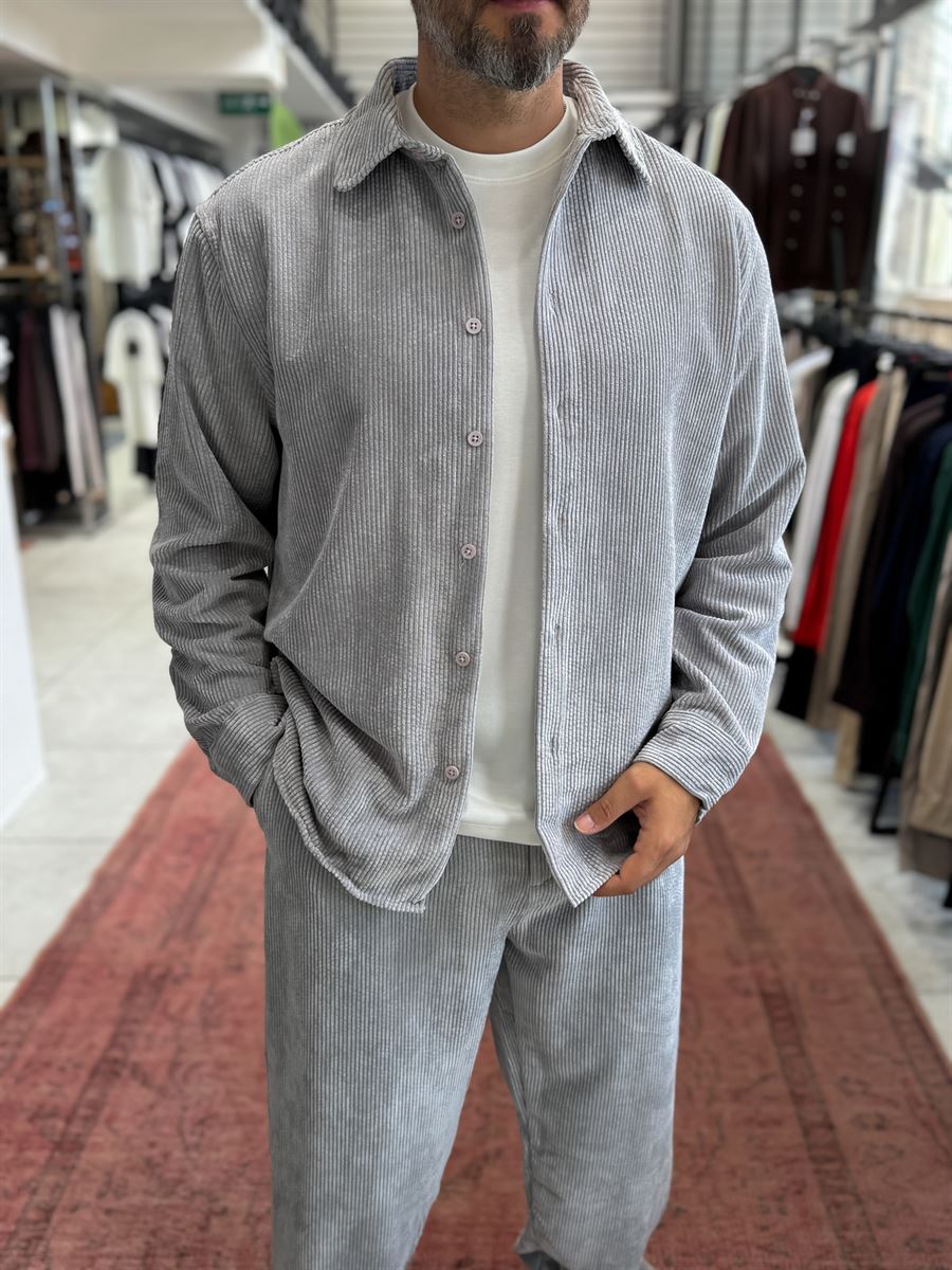 Gray Velvet Basic Shirt TW-7002