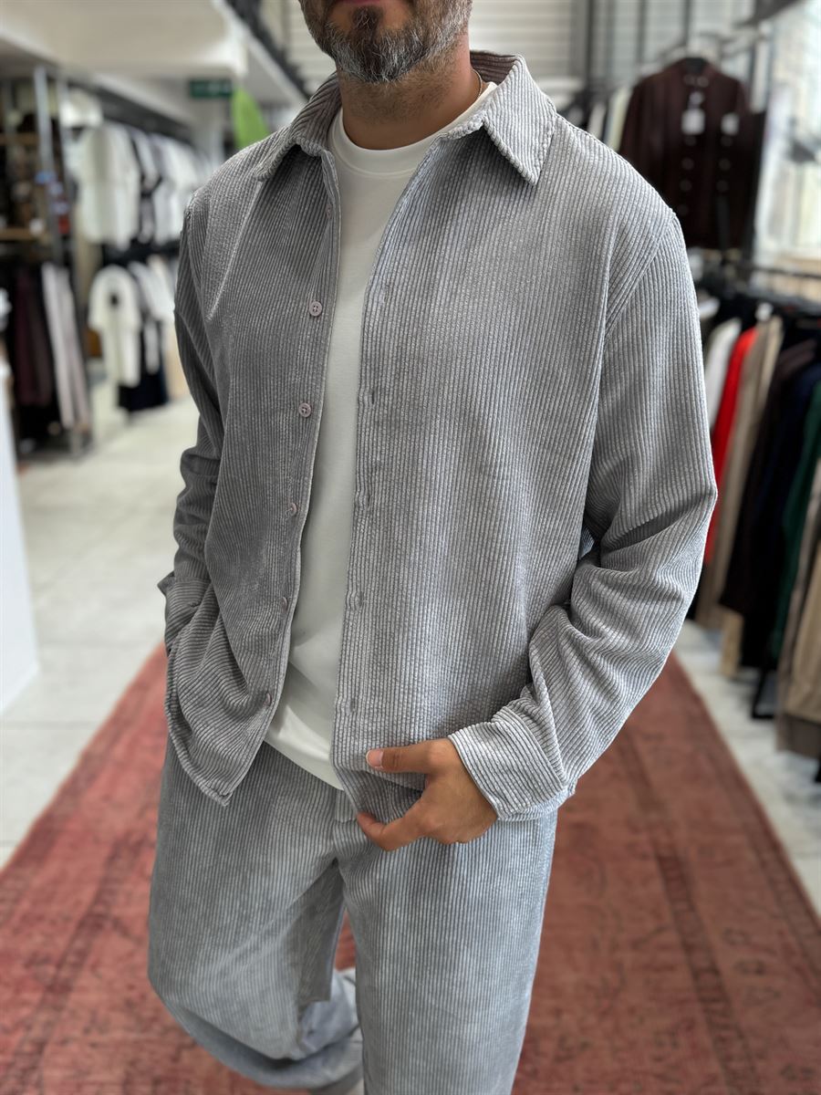 Gray Velvet Basic Shirt TW-7002