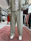 Green Pleated Tencel Baggy Pants TW-7016