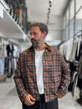 Brown Plaid Zip-Up Jacket MRK-2351