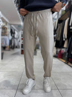 Beige Regular Fit Trousers MRK-2810