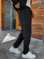 Black Regular Fit Trousers MRK-2810