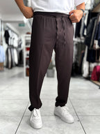 Brown Regular Fit Trousers MRK-2810