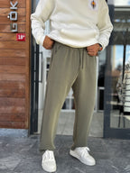 Khaki Modal Baggy Sweatpants MRK-2864