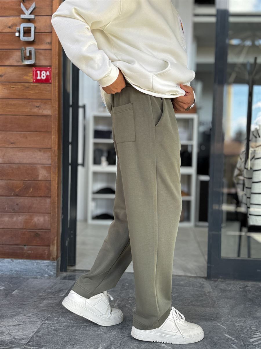 Khaki Modal Baggy Sweatpants MRK-2864