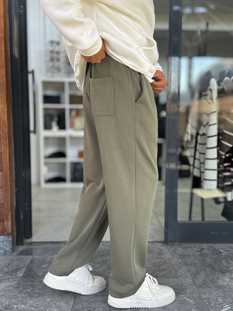 Khaki Modal Baggy Sweatpants MRK-2864