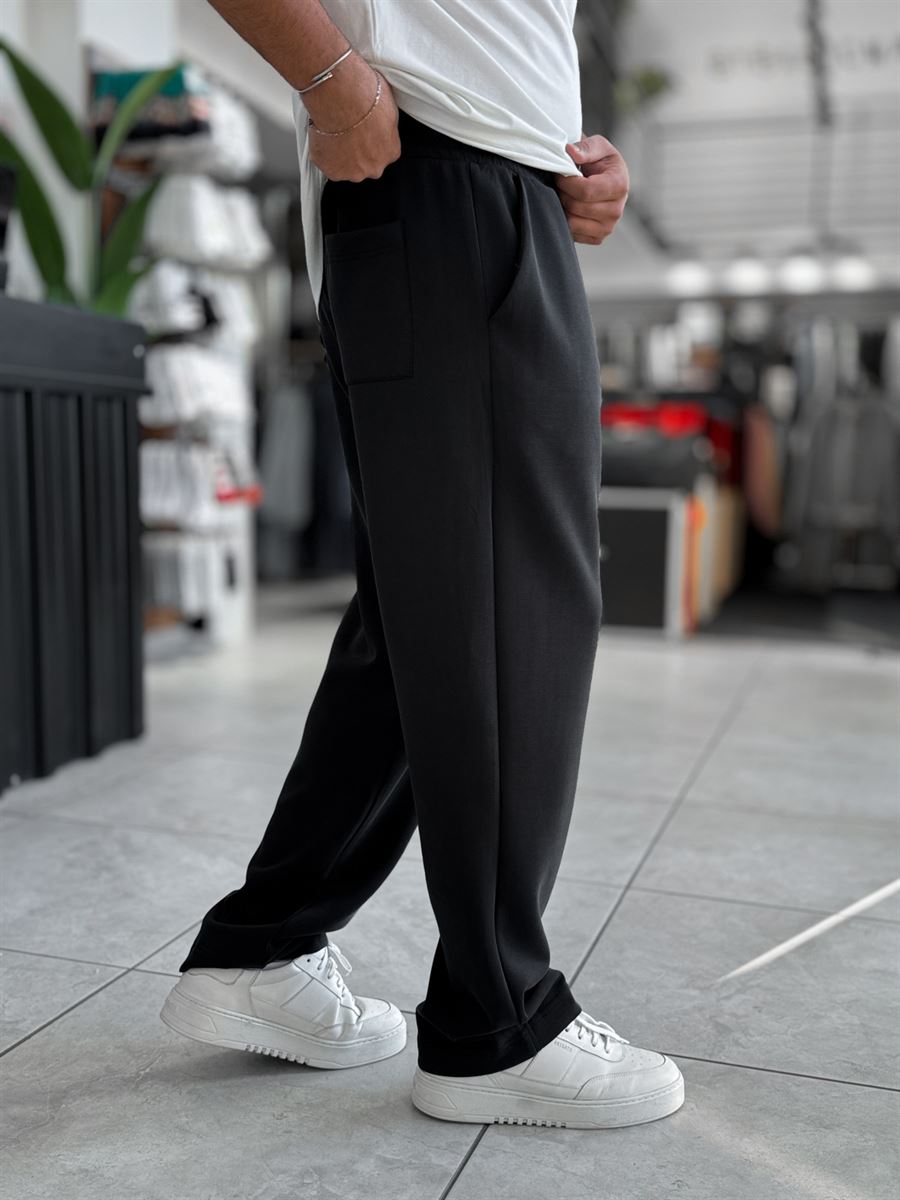 Black Modal Baggy Sweatpants MRK-2864