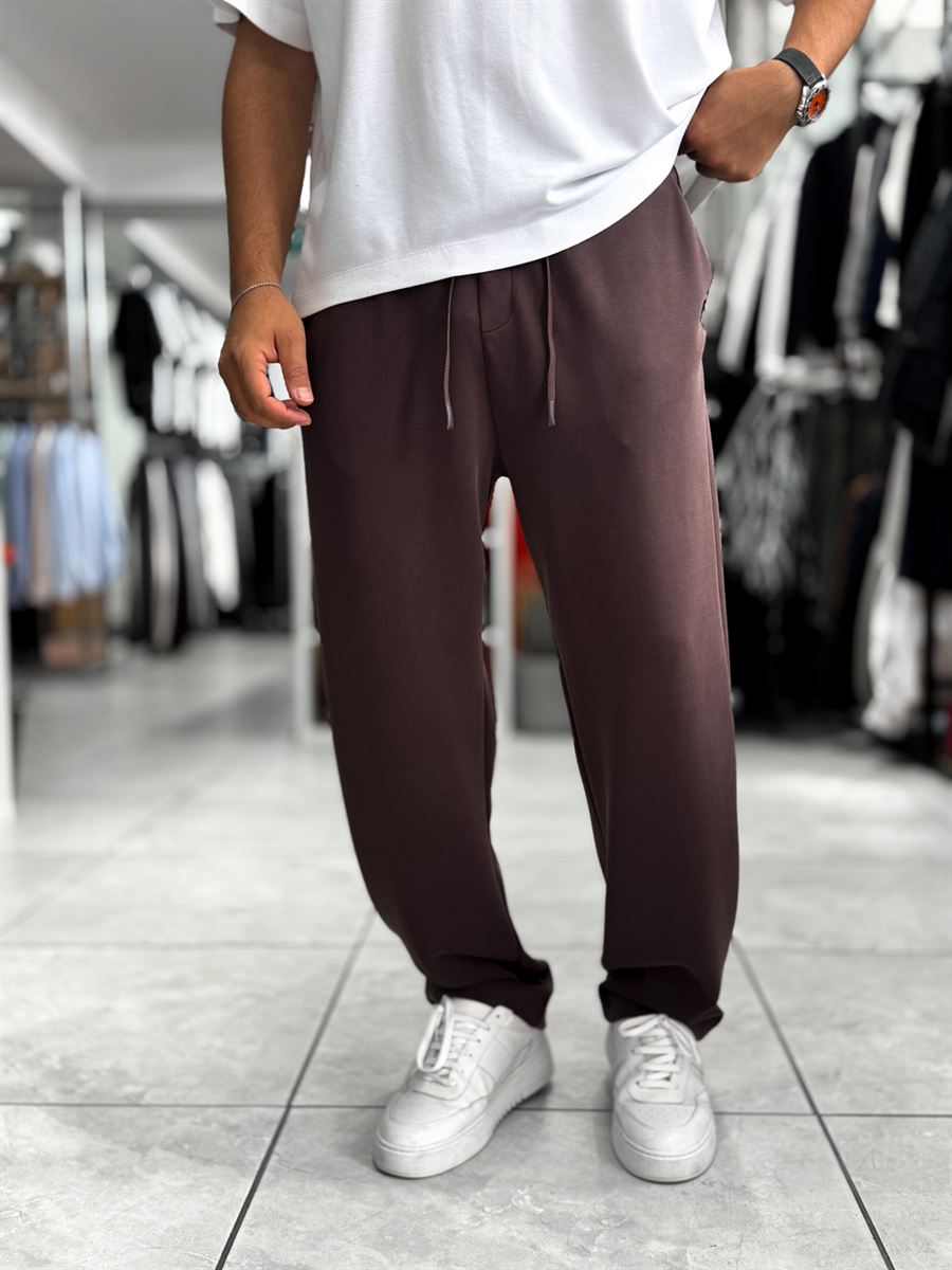 Brown Modal Baggy Sweatpants MRK-2864
