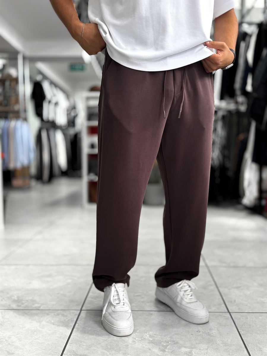 Brown Modal Baggy Sweatpants MRK-2864