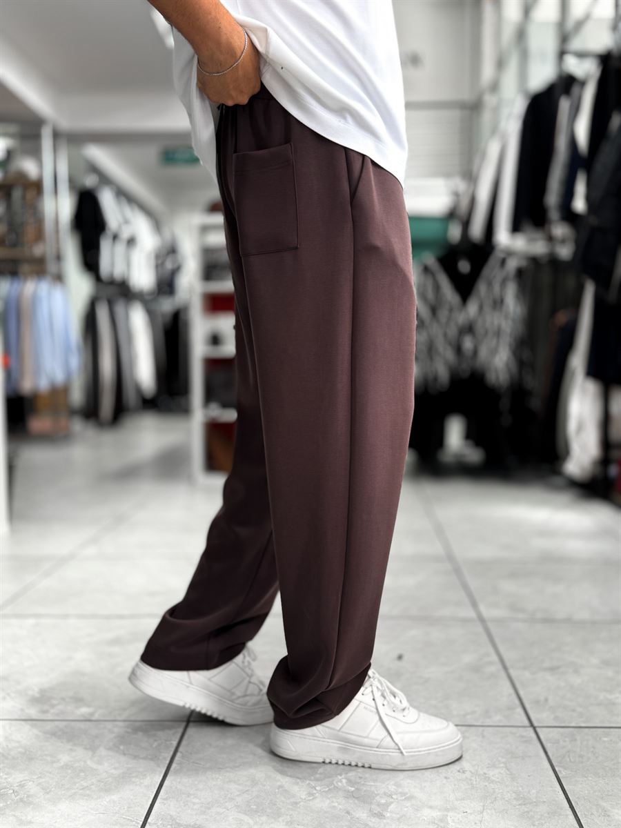Brown Modal Baggy Sweatpants MRK-2864