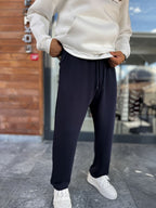 Navy Modal Baggy Sweatpants MRK-2864