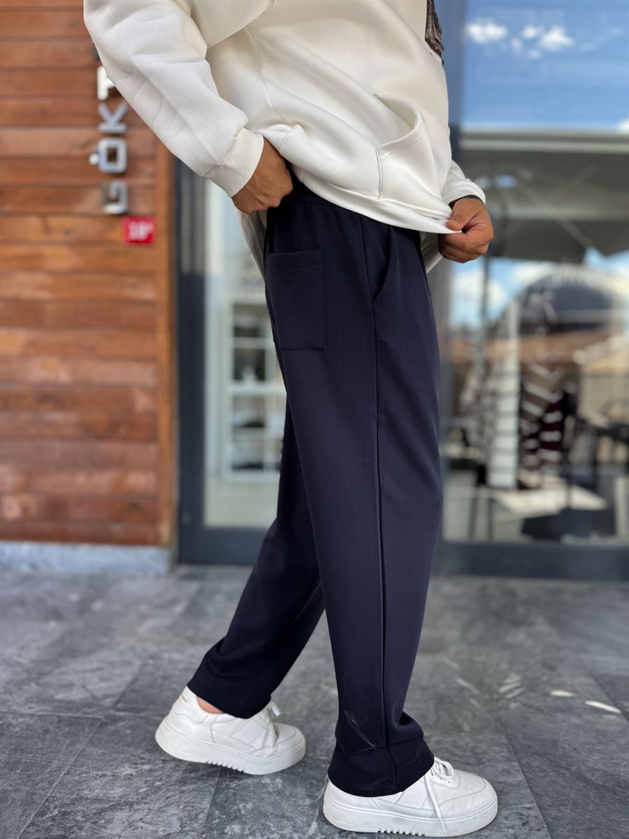 Navy Modal Baggy Sweatpants MRK-2864