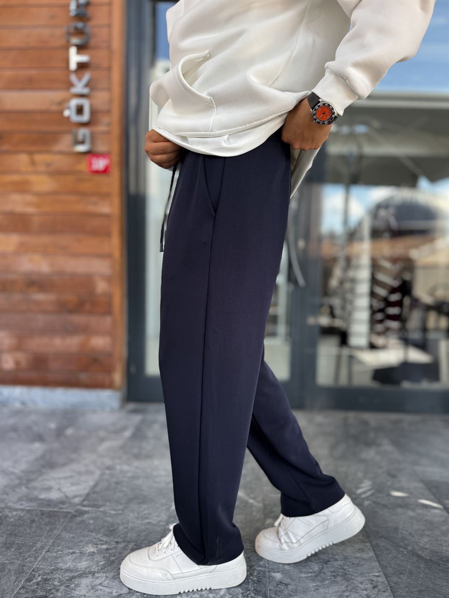Navy Modal Baggy Sweatpants MRK-2864