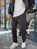 Brown Parachute Fabric Boyfriend Trousers MRK-2862
