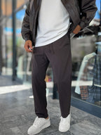 Brown Parachute Fabric Boyfriend Trousers MRK-2862
