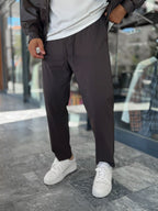 Brown Parachute Fabric Boyfriend Trousers MRK-2862