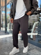 Brown Parachute Fabric Boyfriend Trousers MRK-2862