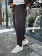 Brown Parachute Fabric Boyfriend Trousers MRK-2862