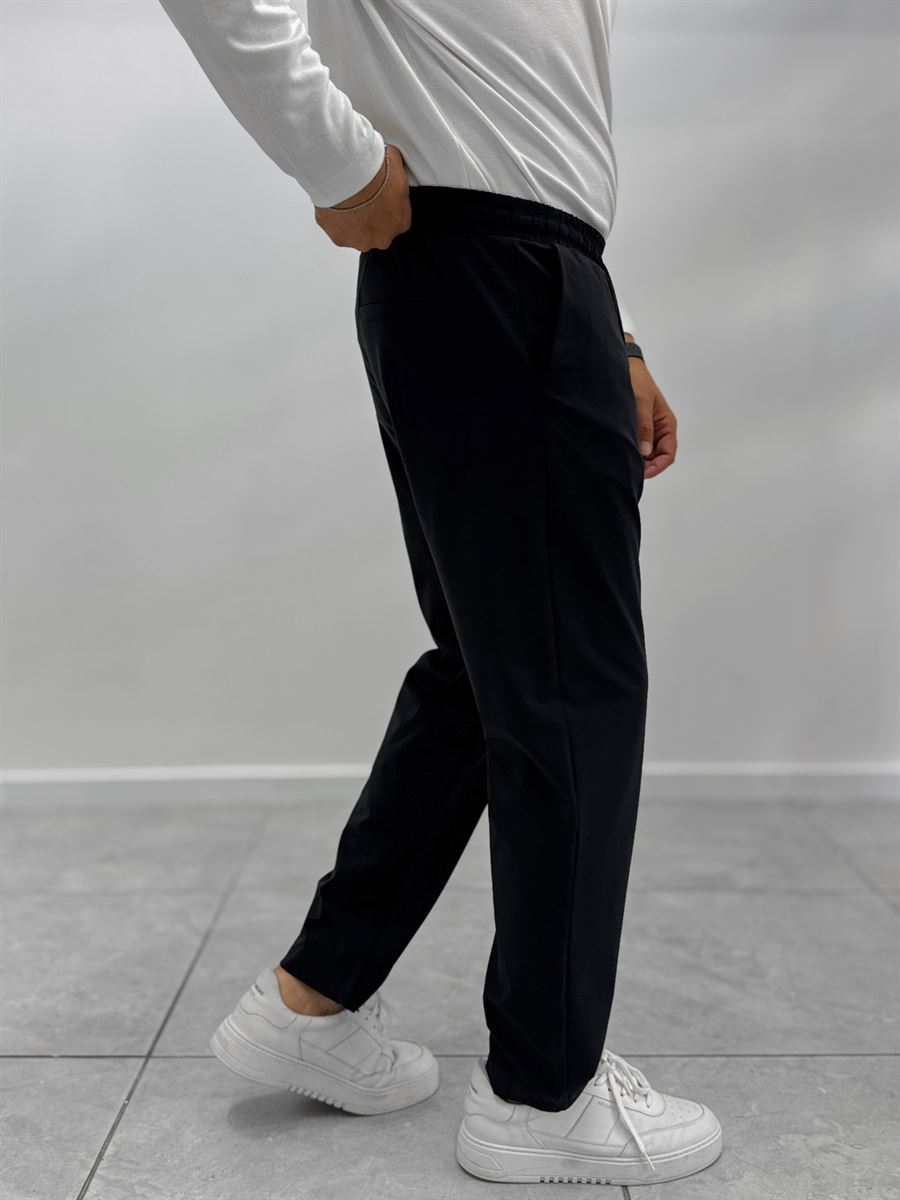 Navy Parachute Fabric Boyfriend Trousers MRK-2862