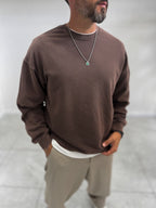 Brown Basic Washed Oversized Sweatshirt TW-7088