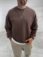 Brown Basic Washed Oversized Sweatshirt TW-7088